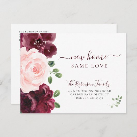 フローラの色モダン移エレガント動 案内ポストカード (正面/裏面)