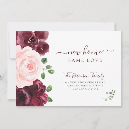 フローラの色モダン移エレガント動 案内状 (正面)