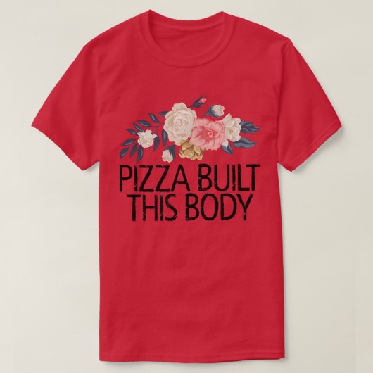 フローラの花のおもしろい皮肉なピザこのボー Tシャツ (デザイン正面)