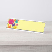 フローラの花のベッド デスクネームプレート (正面)
