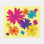 フローラの花のベッド フリースブランケット (正面(横))