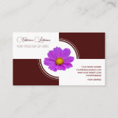 フローラの花の書道紅白 名刺 (裏面)