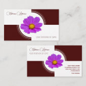 フローラの花の書道紅白 名刺 (正面/裏面)