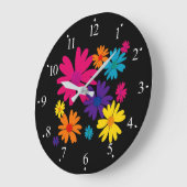 フローラの花壇 ラージ壁時計 (傾斜)