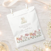 フローラの花嫁とビーブライダルシャワーのバッグ フェイバーバッグ (クリップ留めされた状態)