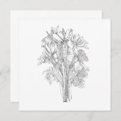 フローラの花束と線花。 セーブザデート (正面/裏面)