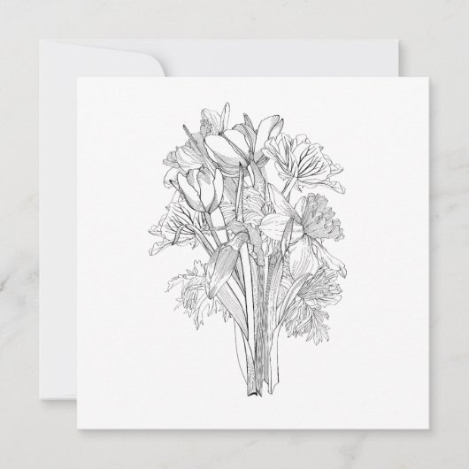 フローラの花束と線花。 セーブザデート (正面)