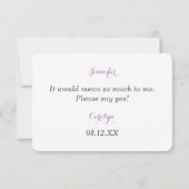 フローラの花束は私の花嫁になる 招待状 (裏面)