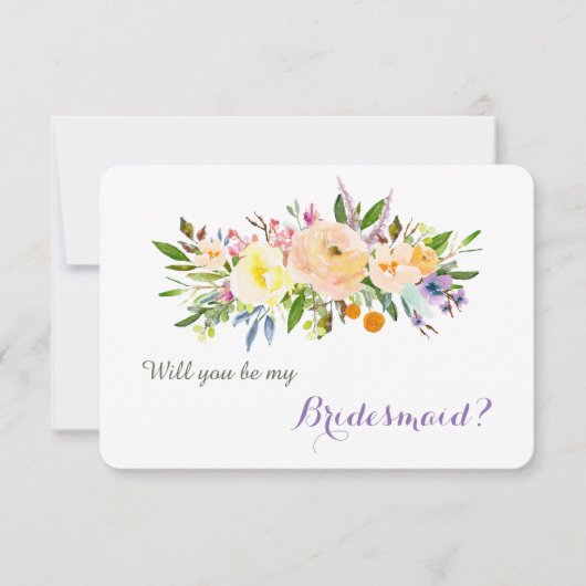 フローラの花束は私の花嫁になる 招待状 (正面)