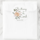 フローラの花束、主の聖書の聖句で強く ラウンドシール (バッグ)