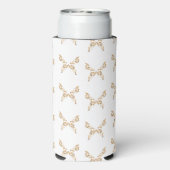 フローラの花模様の蝶の白 スリム缶クーラー (Seltzer裏面)