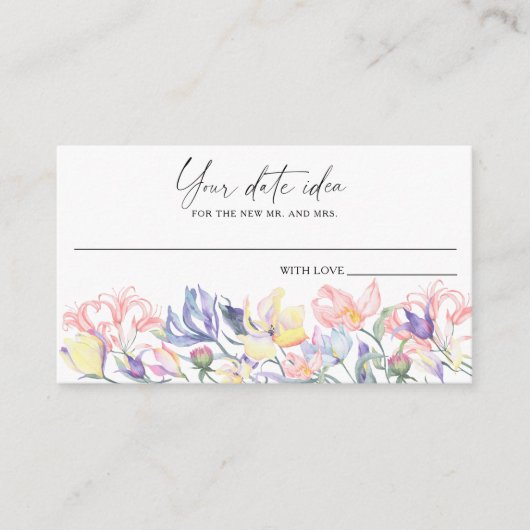 フローラの花 – 日付の夜のアイディア\日付のjar エンクロージャーカード (正面)