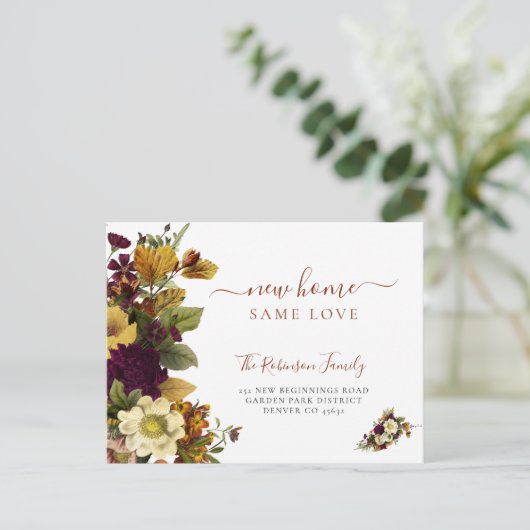 フローラの葉の台本の移動 案内ポストカード (スタンド正面)