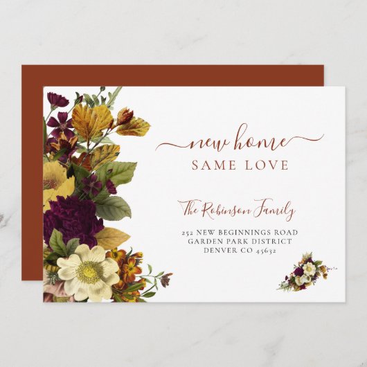 フローラの葉の台本の移動 案内状 (正面/裏面)