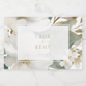 フローラの葉の水の結婚色 スパークリングワインラベル (シングルラベル)