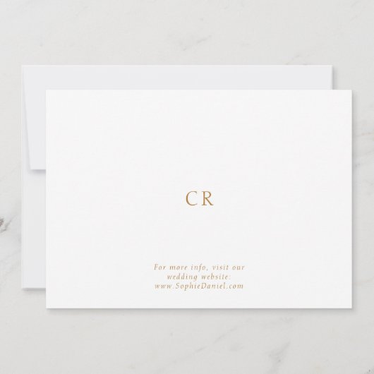 フローラの葉の水の色の結婚式の日付を保存 招待状 (裏面)