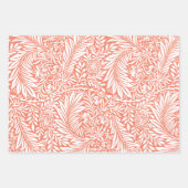 フローラの葉ウィリアムモリスブルーグリーンオレンジ ラッピングペーパーシート (正面)