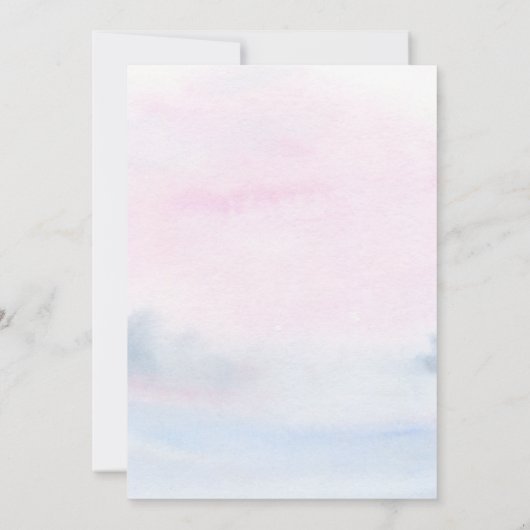 フローラの葉クリスマスホリデー性別の表示 招待状 (裏面)