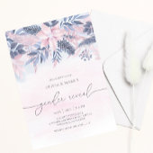 フローラの葉クリスマスホリデー性別の表示 招待状