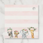 フローラの葉サファリベイビーシャワー フェイバータグ (裏面)
