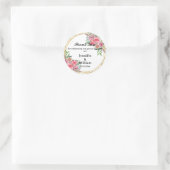 フローラの葉サンキュー結婚のビジネス誕生日 ラウンドシール (バッグ)