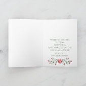 フローラの葉ワンフォトクリスマス シーズンカード (内部)