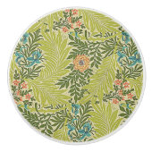 フローラの葉ヴィンテージウィリアムモリスラークスパー セラミックノブ (正面)