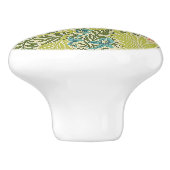 フローラの葉ヴィンテージウィリアムモリスラークスパー セラミックノブ (側面)