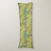 フローラの葉ヴィンテージウィリアムモリスラークスパー ボディピロー (正面縦)