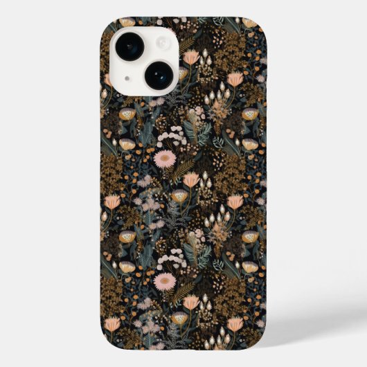 フローラの葉植物性の野生の花 Case-Mate iPhoneケース (裏面)