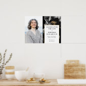 フローラの葬儀お祝いの生命写真サイン ポスター (キッチン)