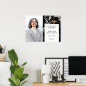 フローラの葬儀お祝いの生命写真サイン ポスター (ホームオフィス)