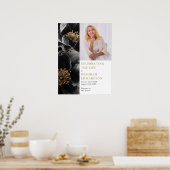 フローラの葬儀お祝いの生命写真サイン ポスター (キッチン)