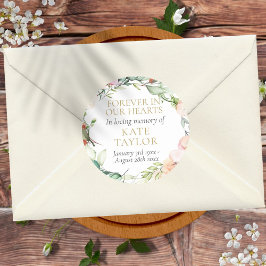 フローラの葬儀は永遠に私たちのハート ラウンドシール