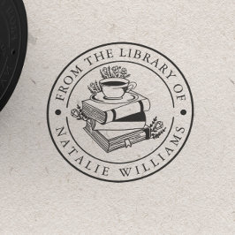 フローラの蔵書からコーヒーのマグムーン ラバースタンプ