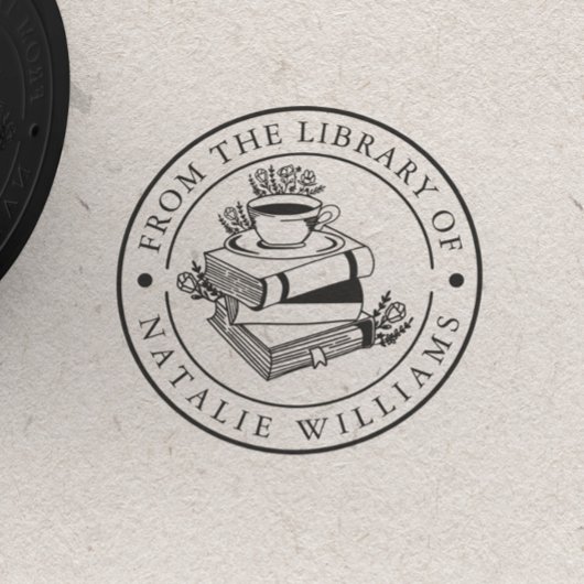 フローラの蔵書からコーヒーのマグムーン ラバースタンプ