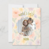 フローラの薄い磁気カード母の日 マグネット招待状 (正面)