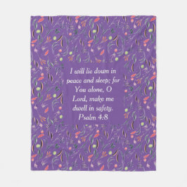 フローラの薄紫平和スリープの安全性 |クリスチャン フリースブランケット