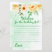 フローラの誕生日の女の子を願う (正面/裏面)