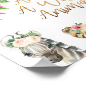 フローラの誕生日パーティーのサインを受け取る ポスター (角)