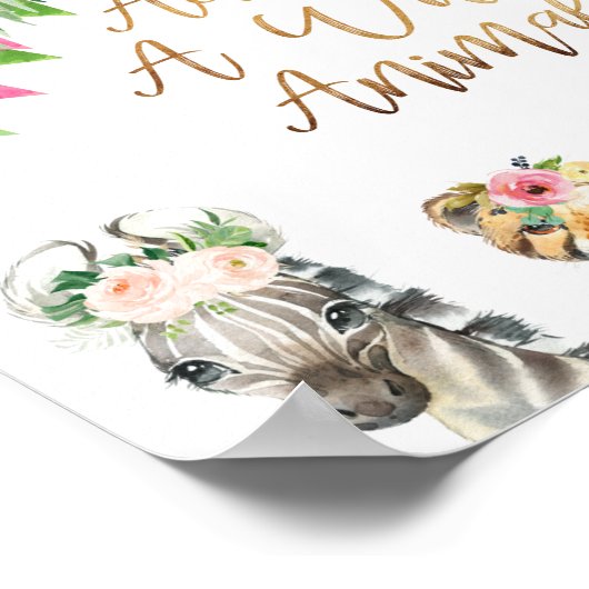 フローラの誕生日パーティーのサインを受け取る ポスター (角)