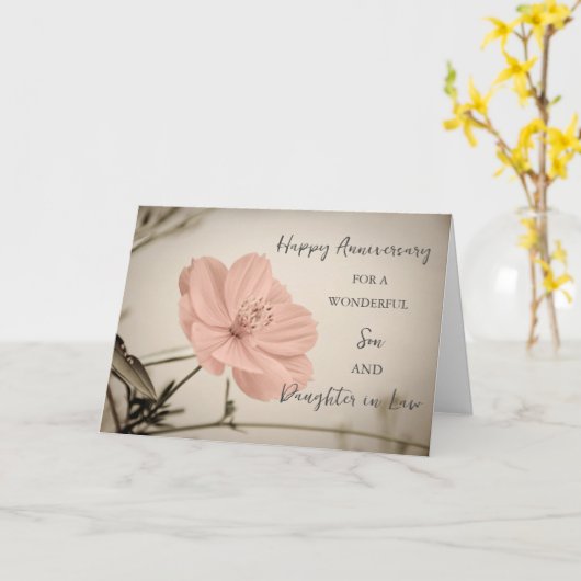 フローラの誕生結婚記念日 カード (黄色い花)