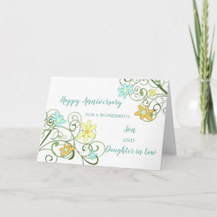 フローラの誕生結婚記念日 カード