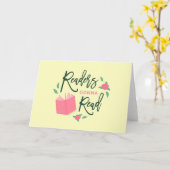 フローラの読書者が行読く カード (黄色い花)