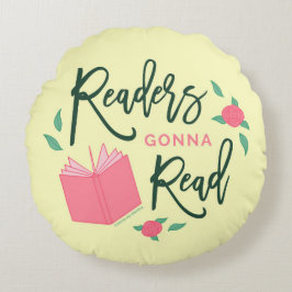フローラの読書者が行読く ラウンドクッション