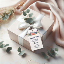 フローラの赤ちゃんシャワーメッセージカードカスタム – ありがとうございます