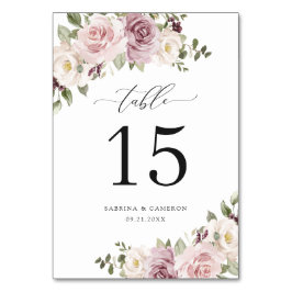 フローラの赤面のエレガント緑のテーブル番号 テーブルナンバー