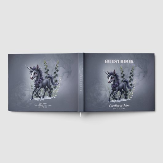 フローラの輝きの様式化ユニコーン。 ゲストブック (全面)