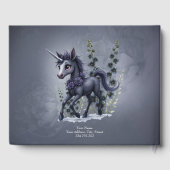 フローラの輝きの様式化ユニコーン。 ゲストブック (裏面)