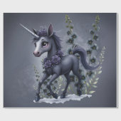 フローラの輝きの様式化ユニコーン。 ラッピングペーパー (フラット)